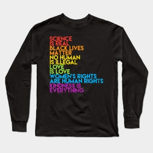 Science Is Real Black Lives Matter LGBT Pride BLM Long Sleeve T-Shirt